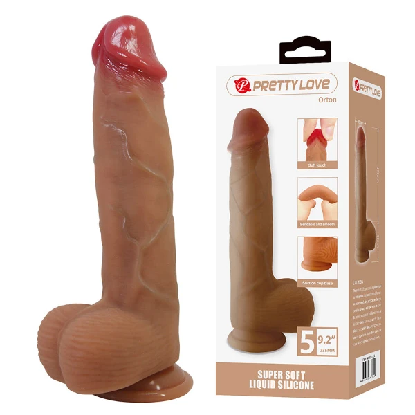 PRETTY LOVE - ORTON DILDO REALISTICO CON VENTOSA 23,5 CM -Ø- 4,9 CM