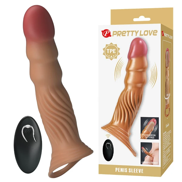 PRETTY LOVE - GUAINA PER PENE TESTURIZZATA CON VIBRAZIONE E TELECOMANDO