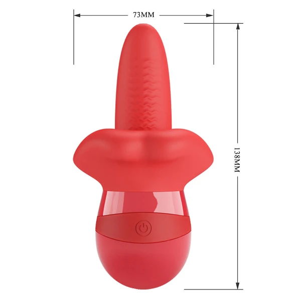 PRETTY LOVE - OBELIA MASTURBATORE VIBRATORE CON LINGUA E MOVIMENTO ORBITALE