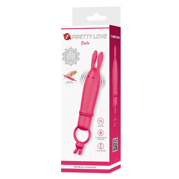 PRETTY LOVE - DELIA VIBRATORE CONIGLIO CON ANELLO DI RESISTENZA