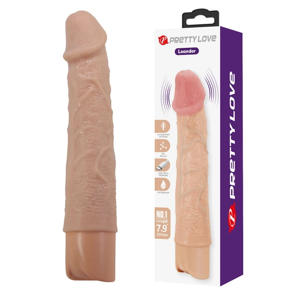 PRETTY LOVE - LEANDER VIBRATORE REALISTICO FLESSIBILE