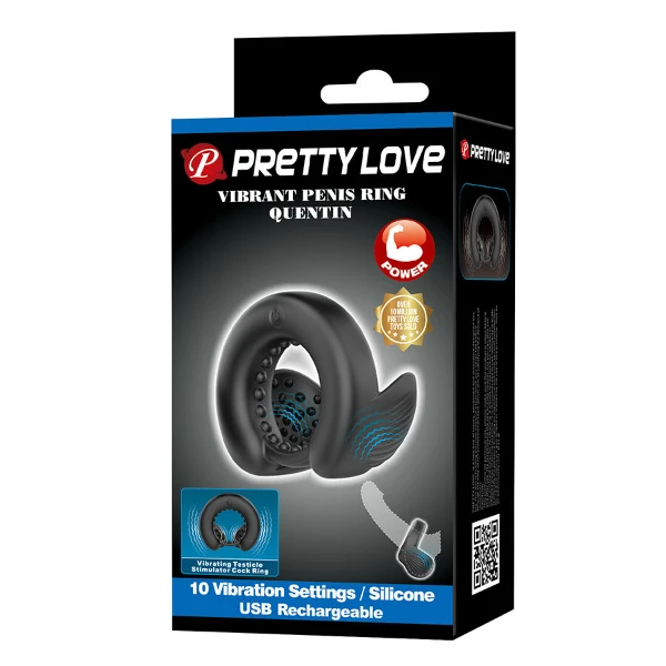 PRETTY LOVE - QUENTIN ANELLO PER PENE CON STIMOLATORE TESTICOLARE