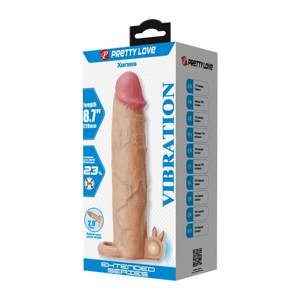 PRETTY LOVE - XERXES GUAINA PER PENE CON STIMOLATORE CLITORIDEO E VIBRAZIONE