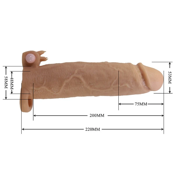PRETTY LOVE - XERXES GUAINA PER PENE CON STIMOLATORE CLITORIDEO E VIBRAZIONE