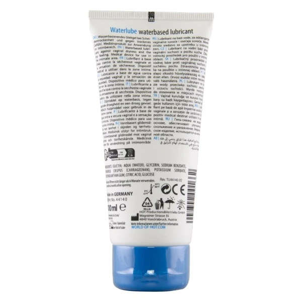 HOT - WATER LUBE LUBRICANTE BASE AGUA AGUA DE MANANTIAL 100 ML