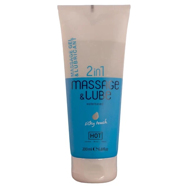 HOT - MASSAGE & GLIDE GEL 2 EN 1 TACTO SEDOSO 200 ML