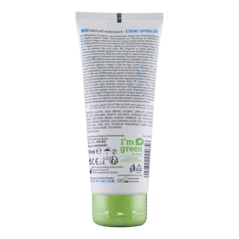 HOT - LUBRIFICANTE BIO A BASE D'ACQUA XTREME 100 ML