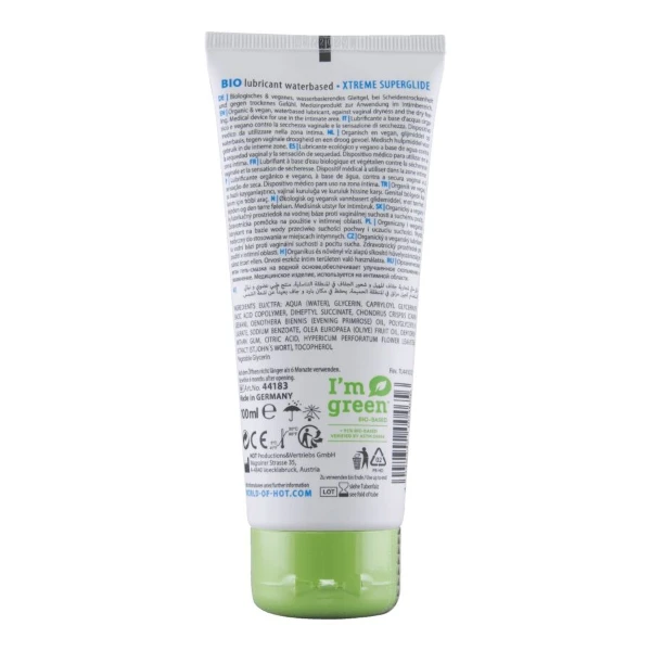 HOT - BIO LUBRICANT LUBRICANTE BIO BASE AGUA XTREME 100 ML
