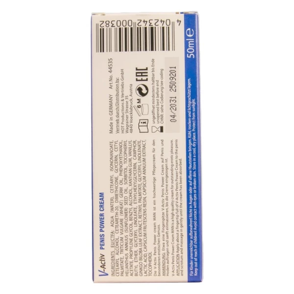 HOT - V-ACTIV PENIS POWER CREAM PER UOMO 50 ML