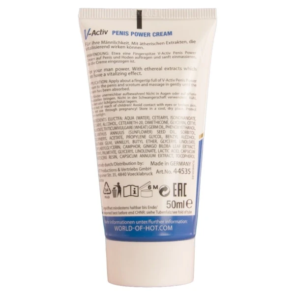 HOT - V-ACTIV PENIS POWER CREAM PER UOMO 50 ML