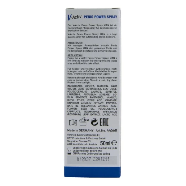 HOT - V-ACTIV PENIS POWER SPRAY PER UOMO 50 ML