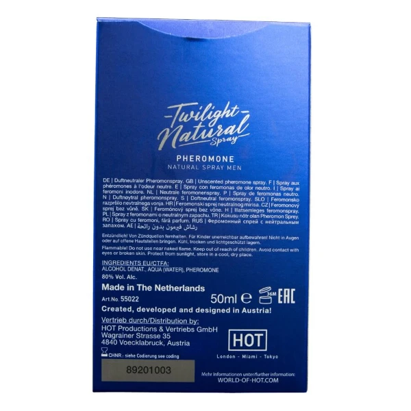 HOT - TWILIGHT PHEROMONE SPRAY NATURALE UOMO 50 ML