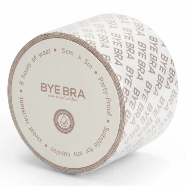 BYE-BRA - BODY TAPE DOUBLE SIDED CINTA DE DOBLE CARA BEIGE TALLA ÚNICA 5 x 500 CM
