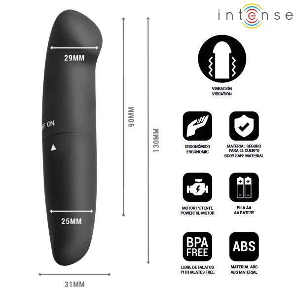 INTENSE - VIBRATORE PER IL PUNTO G PHIL NERO 13 CM