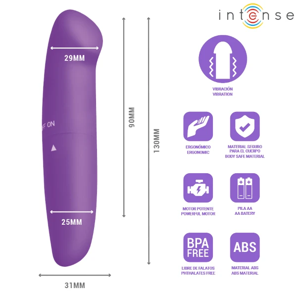 INTENSE - VIBRATORE PER IL PUNTO G PHIL VIOLA 13 CM