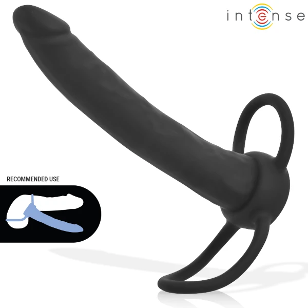 INTENSE - LUCAS DILDO ANALE CON ANELLO PER PENE E TESTICOLI IN SILICONE
