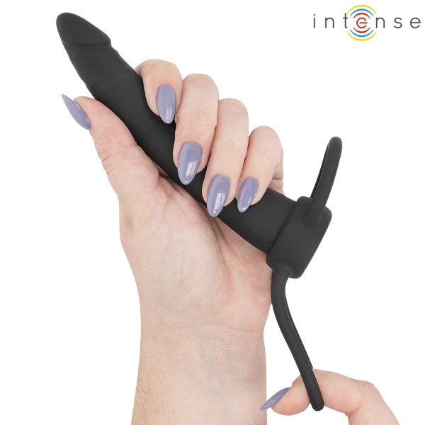 INTENSE - LUCAS DILDO ANALE CON ANELLO PER PENE E TESTICOLI IN SILICONE