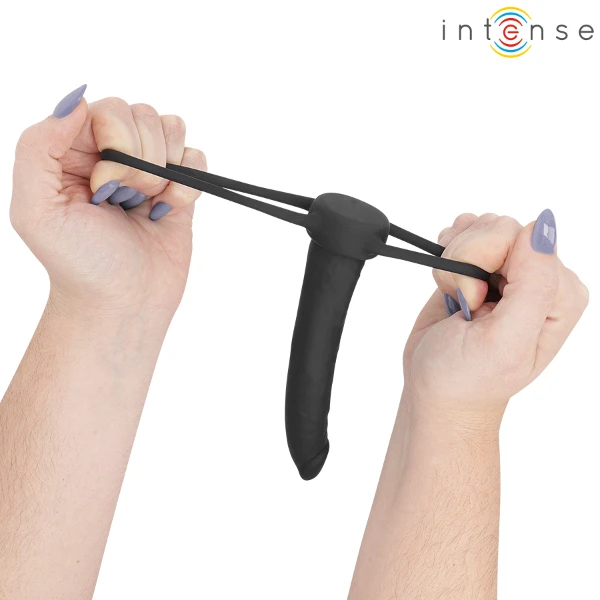 INTENSE - LUCAS DILDO ANALE CON ANELLO PER PENE E TESTICOLI IN SILICONE