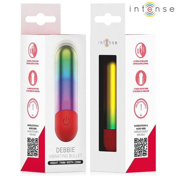 INTENSE - DEBBIE PROIETTILE VIBRANTE PER CLITORIDE RAINBOW