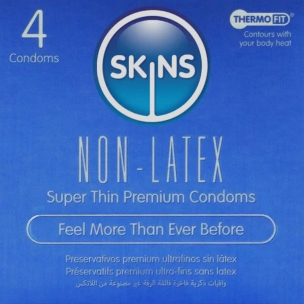 SKINS - PRESERVATIVI SENZA LATTICE, CONFEZIONE DA 4