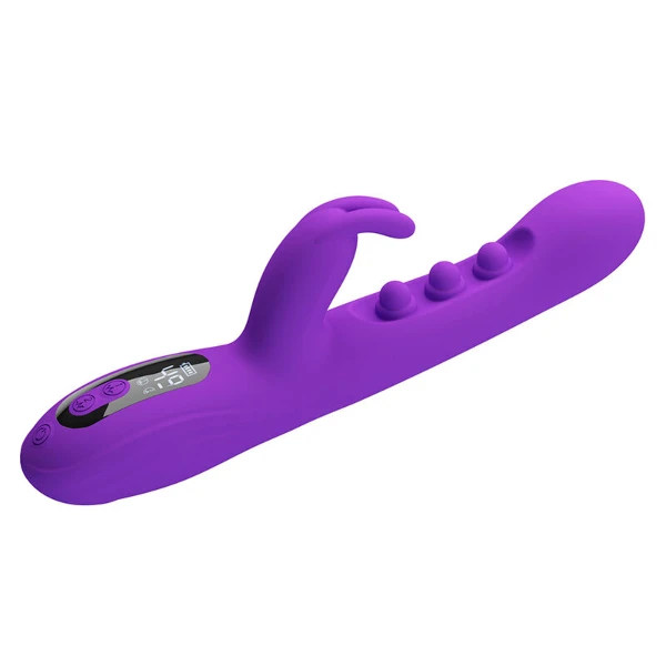 PRETTY LOVE - VIBRATORE A CONIGLIO SABIEN CON STIMOLAZIONE A PERCUSSIONE E LED VIOLA