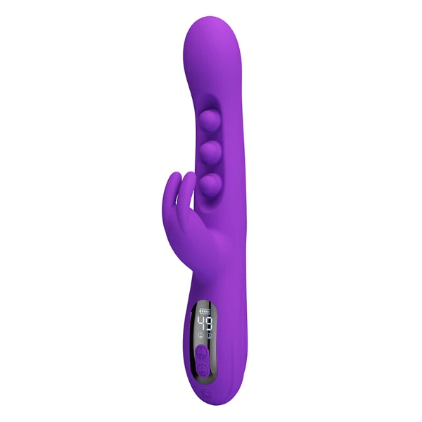 PRETTY LOVE - VIBRATORE A CONIGLIO SABIEN CON STIMOLAZIONE A PERCUSSIONE E LED VIOLA