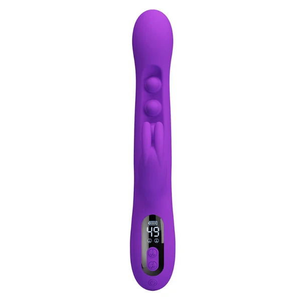 PRETTY LOVE - VIBRATORE A CONIGLIO SABIEN CON STIMOLAZIONE A PERCUSSIONE E LED VIOLA