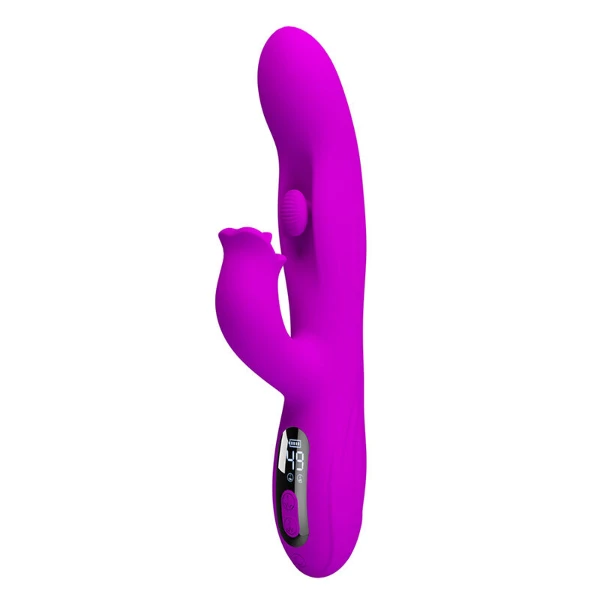 PRETTY LOVE - VIBRATORE OSCILLANTE YALANDA RABBIT CON DISPLAY LED VIOLA