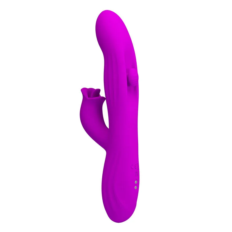 PRETTY LOVE - VIBRATORE OSCILLANTE YALANDA RABBIT CON DISPLAY LED VIOLA