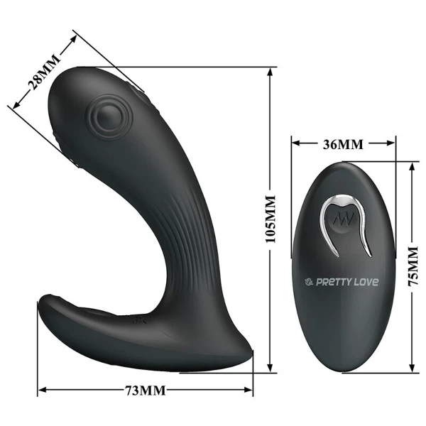 PRETTY LOVE - VIBRATORE PROSTATICO MIRABELLE CON TELECOMANDO