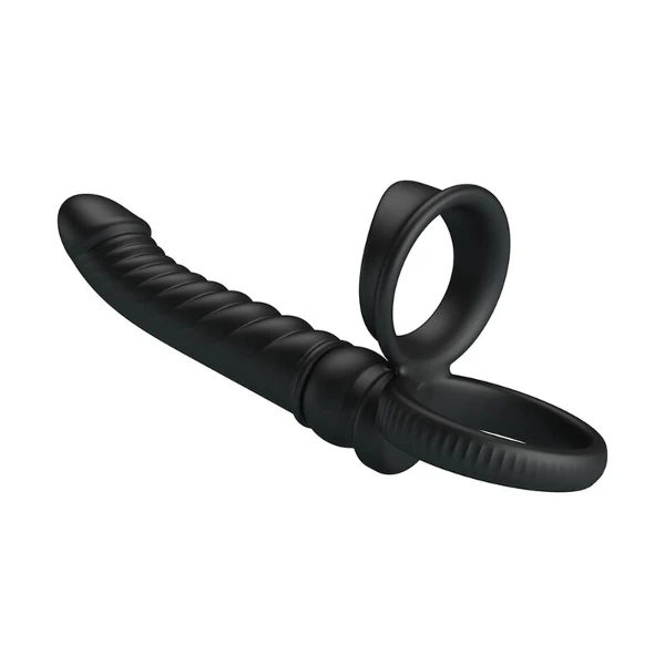PRETTY LOVE - VIBRATORE ANALE MERRITT CON ANELLO E VIBRAZIONE NERO