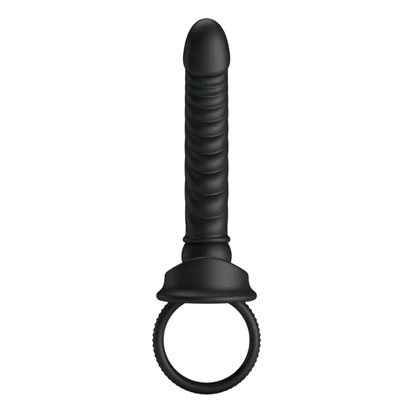 PRETTY LOVE - VIBRATORE ANALE MERRITT CON ANELLO E VIBRAZIONE NERO