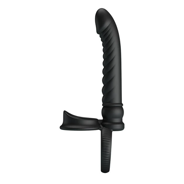 PRETTY LOVE - VIBRATORE ANALE MERRITT CON ANELLO E VIBRAZIONE NERO