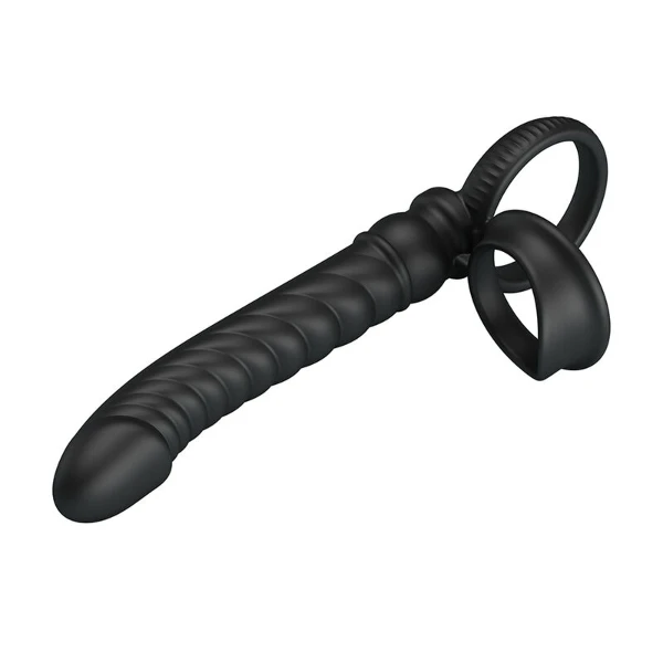 PRETTY LOVE - VIBRATORE ANALE MERRITT CON ANELLO E VIBRAZIONE NERO