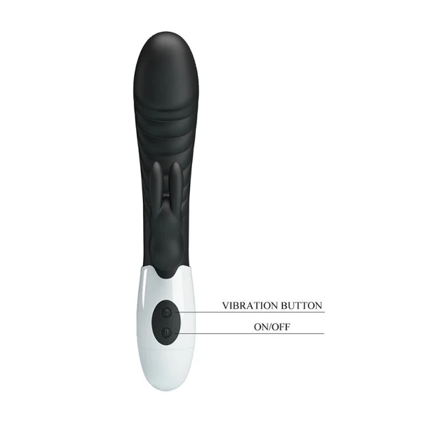 PRETTY LOVE - VIBRATORE A CONIGLIO NAUGHTY BUNNY CON 30 FUNZIONI NERO