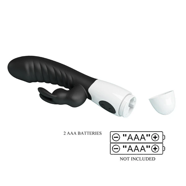 PRETTY LOVE - VIBRATORE A CONIGLIO NAUGHTY BUNNY CON 30 FUNZIONI NERO