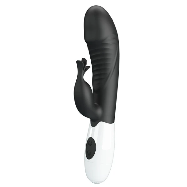 PRETTY LOVE - VIBRATORE A CONIGLIO RASMUSSEN 30 FUNZIONI NERO