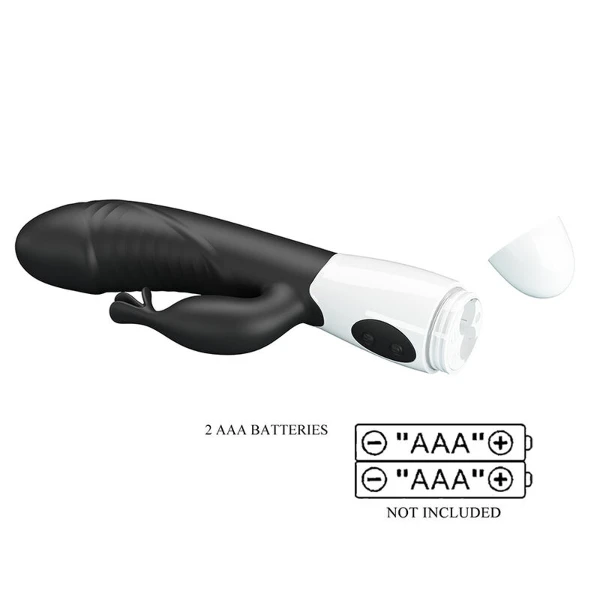 PRETTY LOVE - VIBRATORE A CONIGLIO RASMUSSEN 30 FUNZIONI NERO