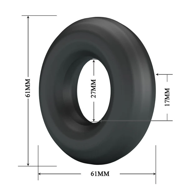 CRAZY BULL - ANELLO PER PENE IN SILICONE SUPER MORBIDO URBAN NERO