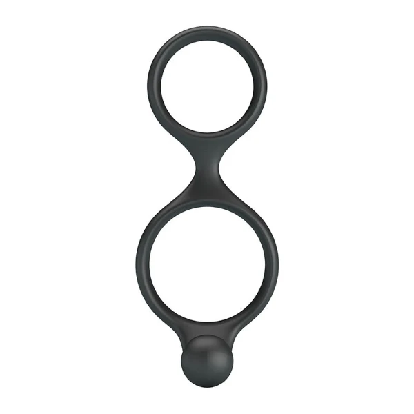CRAZY BULL - ANELLO DOPPIO PER PENE E TESTICOLI FLORIAN NERO