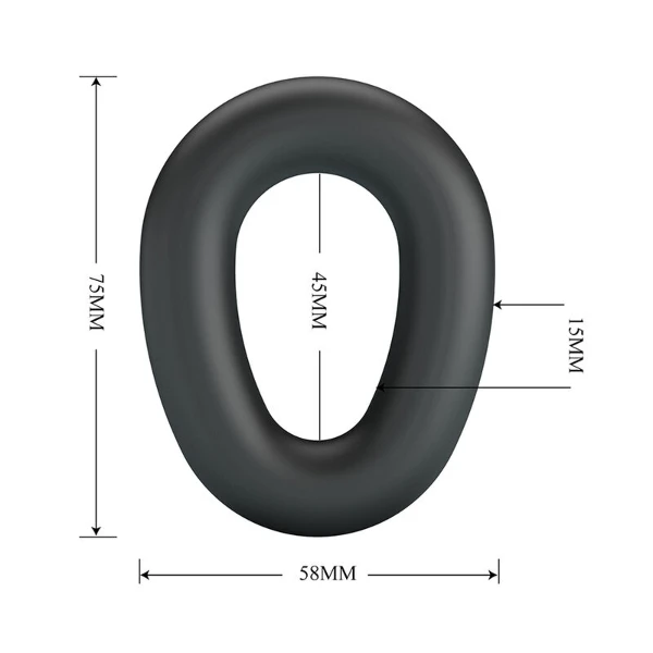 CRAZY BULL - VESPER ANELLO PER PENE IN SILICONE SUPER MORBIDO NERO