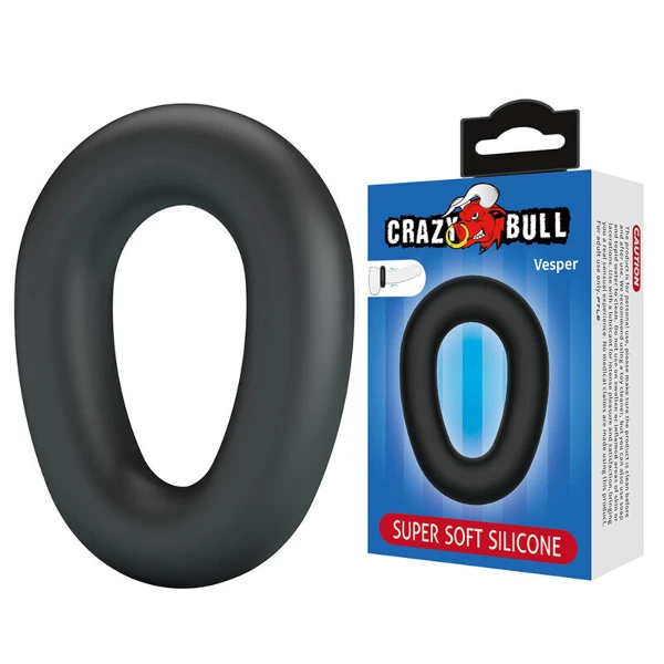 CRAZY BULL - VESPER ANELLO PER PENE IN SILICONE SUPER MORBIDO NERO