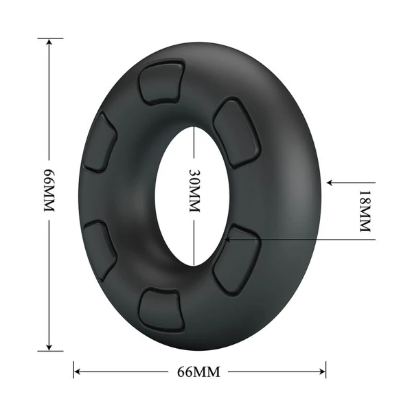 CRAZY BULL - ANELLO PER PENE IN SILICONE SUPER MORBIDO BERTRAM NERO