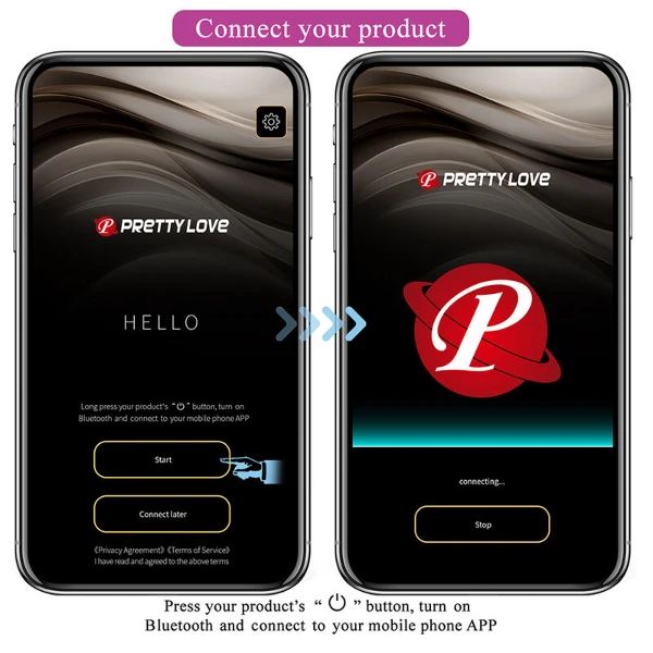 PRETTY LOVE - VIBRATORE A UOVO KLAY CON SPINTA, CONTROLLO TRAMITE APP, VIOLA