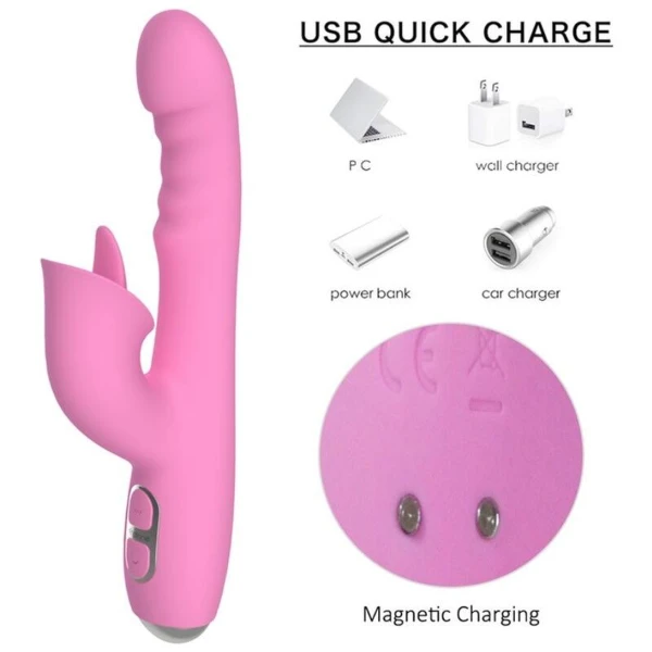 NALONE - T-MAY VIBRATORE MAGIC STICK RABBIT - ROSA