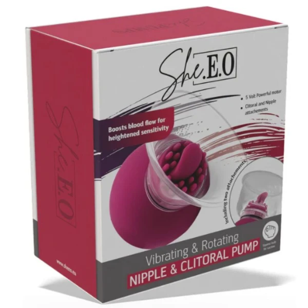 SHE.E.O - POMPA VIBRANTE E ROTANTE PER CAPEZZOLI E CLITORIDE