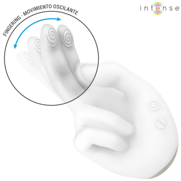 INTENSE - JIMMY STIMOLATORE MULTIFUNZIONE A FORMA DI MANO CON VIBRAZIONE E CALORE