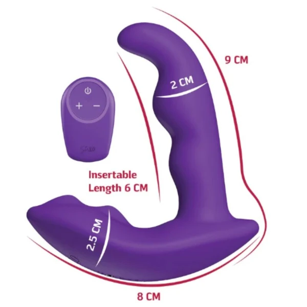 SHE.E.O - STIMOLATORE ANALE VIBRANTE ROTANTE CON TELECOMANDO VIOLA