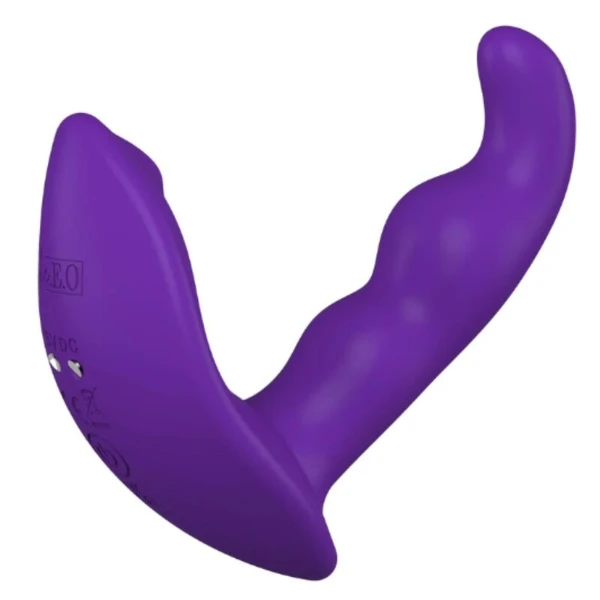 SHE.E.O - STIMOLATORE ANALE VIBRANTE ROTANTE CON TELECOMANDO VIOLA