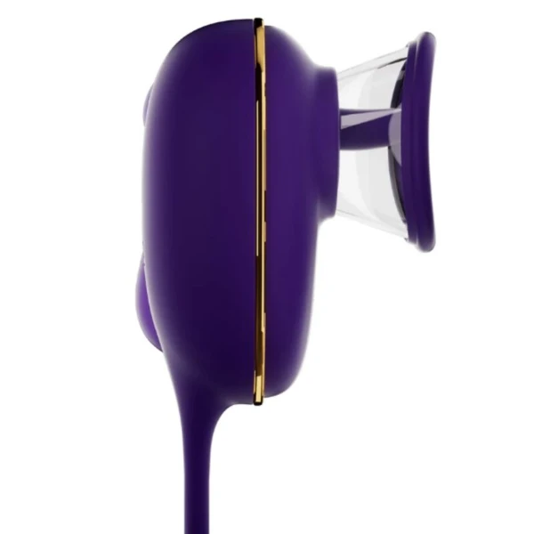 SHE.E.O - STRUMENTO DI ASPIRAZIONE CLITORIDEA CON EFFETTO LECCHIO E STIMOLATORE ANALE VIOLA